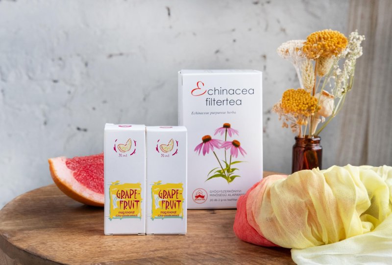 Echinacea tea és Grapefruit mag cseppek